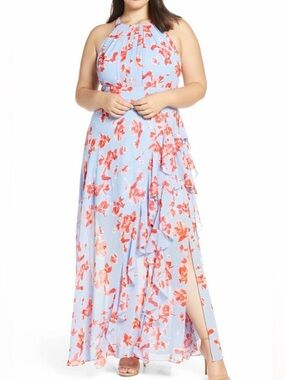 ELIZA J floral halter maxi dress